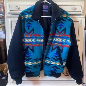 Pendleton wool native print bomber jacket men’s medium excellent condition $225